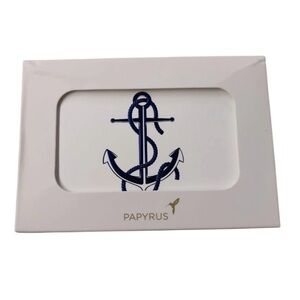 Papyrus Anchor Note Cards Set 16 Cards & Lined Envelopes Nautical NIB